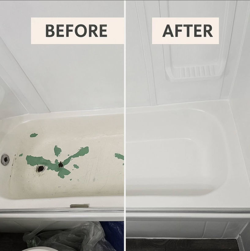 Bathtub refinishing before and after